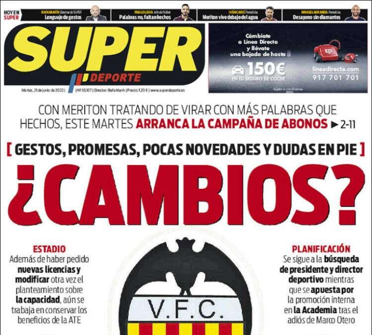Superdeporte: "¿Cambios?"