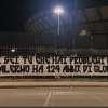 Palermo, striscione di contestazione a Galassi dopo l’eliminazione dai play-off