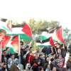 Invasione con bandiera palestinese al Parken. Interrotta per alcuni minuti Copenaghen-United...